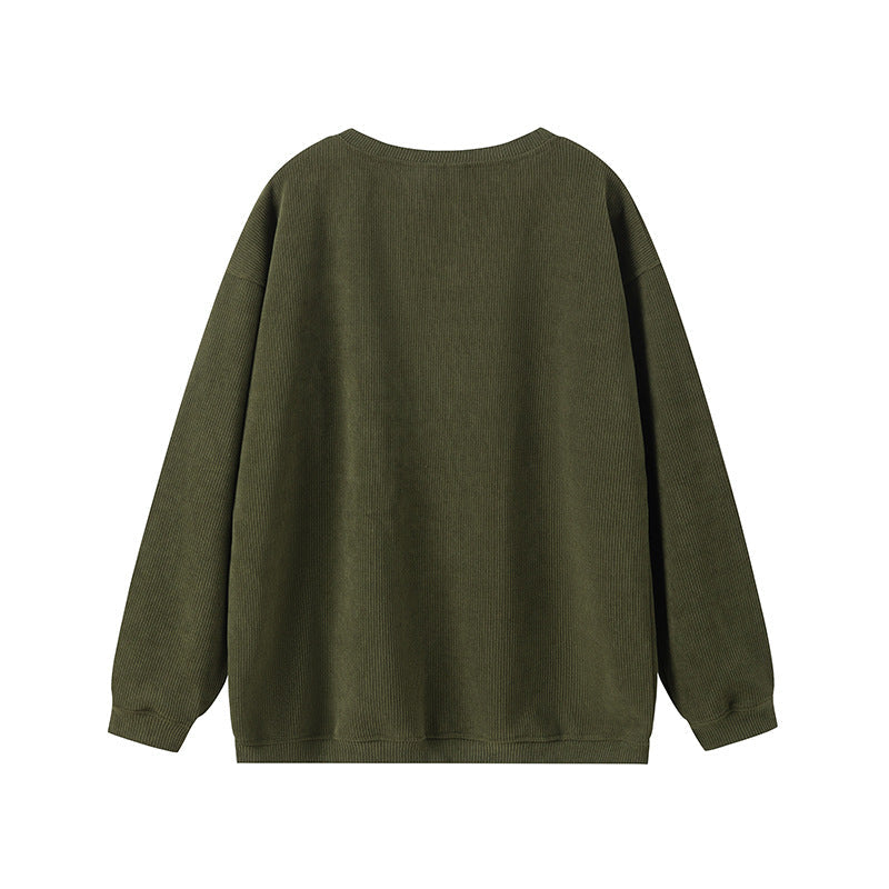 Street Wave Womens Sweatshirt With Fine Rib Texture And Soft Cotton For Everyday Wear