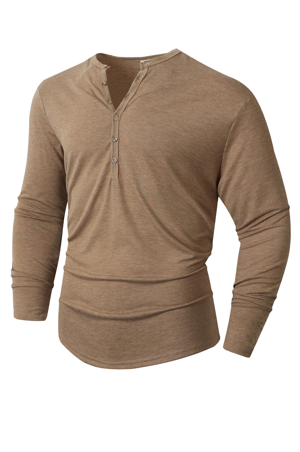 Streetwave Mens Long Sleeve Henley Shirt With Button Placket Soft Cotton Blend Comfort