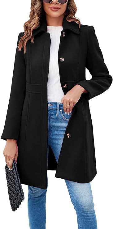 Street-Wave Women's Wool Coat With Classic Cut And Functional Details For Modern Women