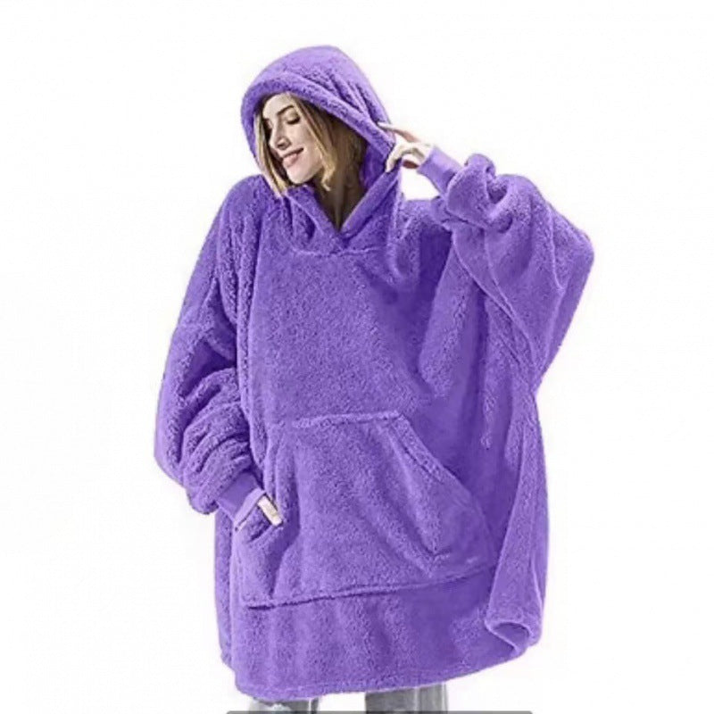Streetwave Women's Oversized Fleece Hoodie With Kangaroo Pocket And Hood For Cozy Comfort