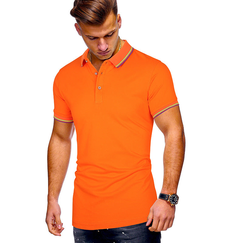 Men's Polo Shirt Breathable Cotton with Modern Accents by Streetwave, Casual Everyday Wear