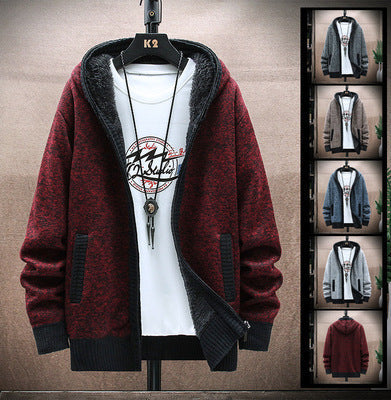 Street Wave Knit Cardigan For Men With Asymmetric Zipper And Practical Pockets Modern Comfort