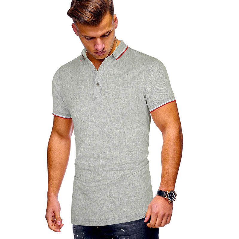 Men's Polo Shirt Breathable Cotton with Modern Accents by Streetwave, Casual Everyday Wear