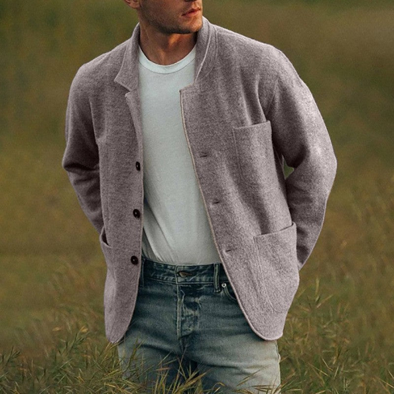 Street-Wave Men's Casual Knit Cardigan With Cozy Comfort And Premium Fabrics For Everyday Streetwear