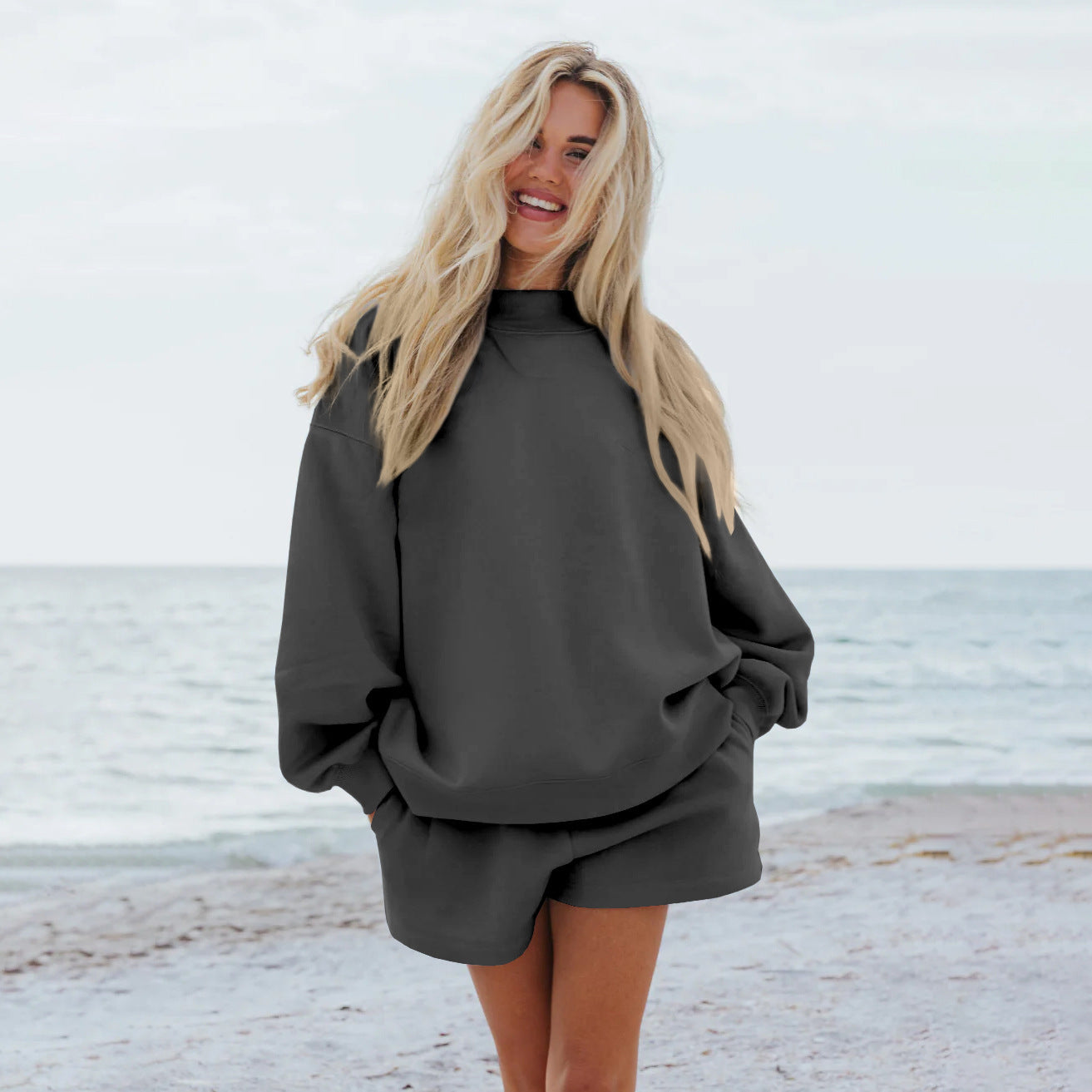 Streetwave Women Versatile Oversize Raglan Sweatshirt for Beach to City Comfort and Casual Everyday Wear