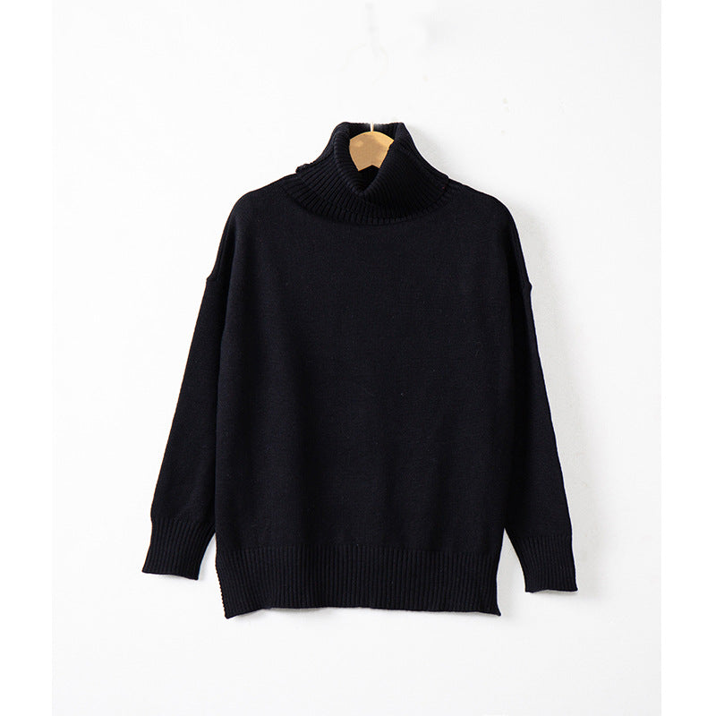 Street-Wave Women's Turtleneck Sweater With Relaxed Fit Soft Knit Cozy All-Day Comfort