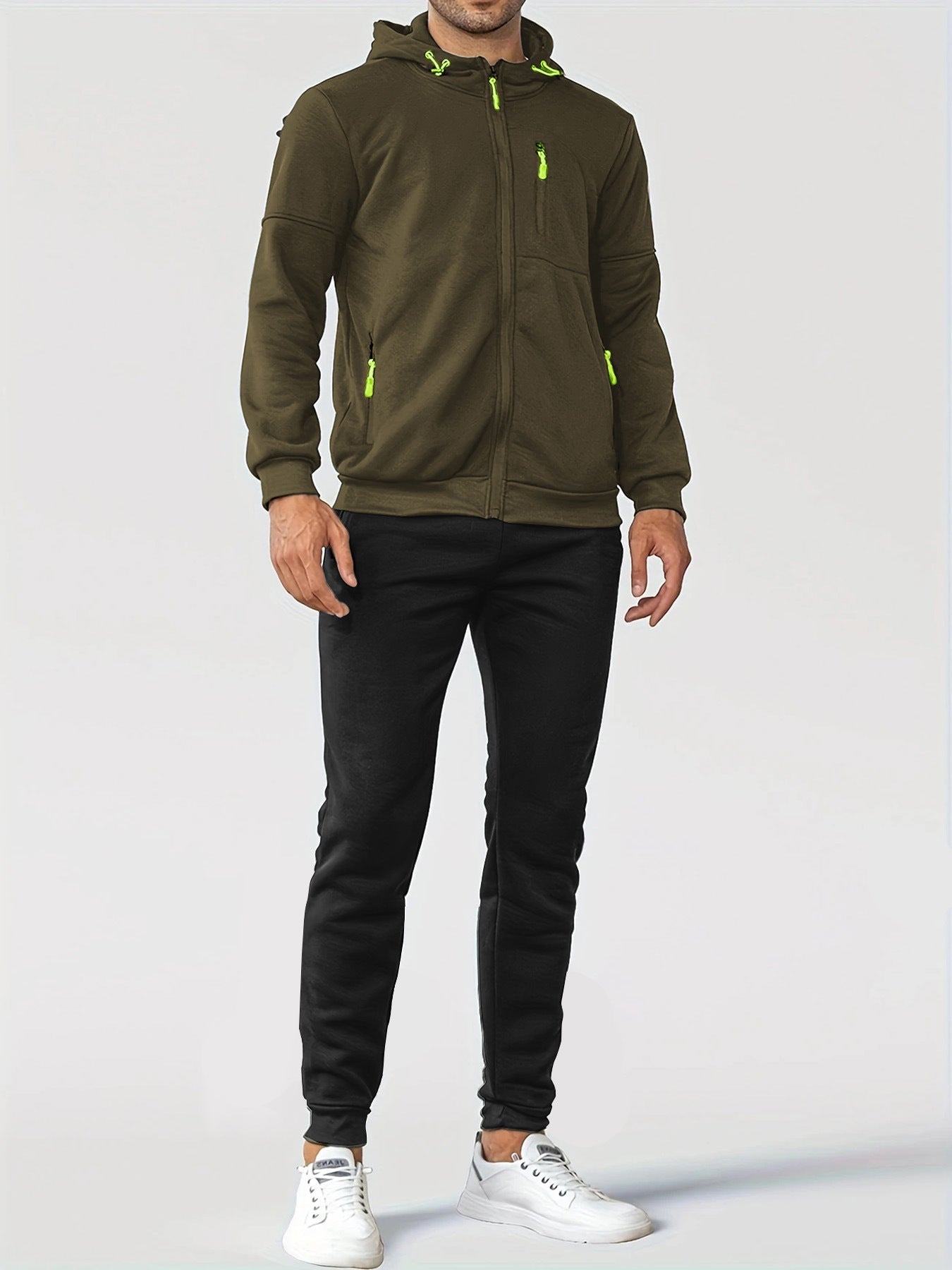 Street-wave Mens Breathable Training Jacket With Zippered Pockets For Active Athletes