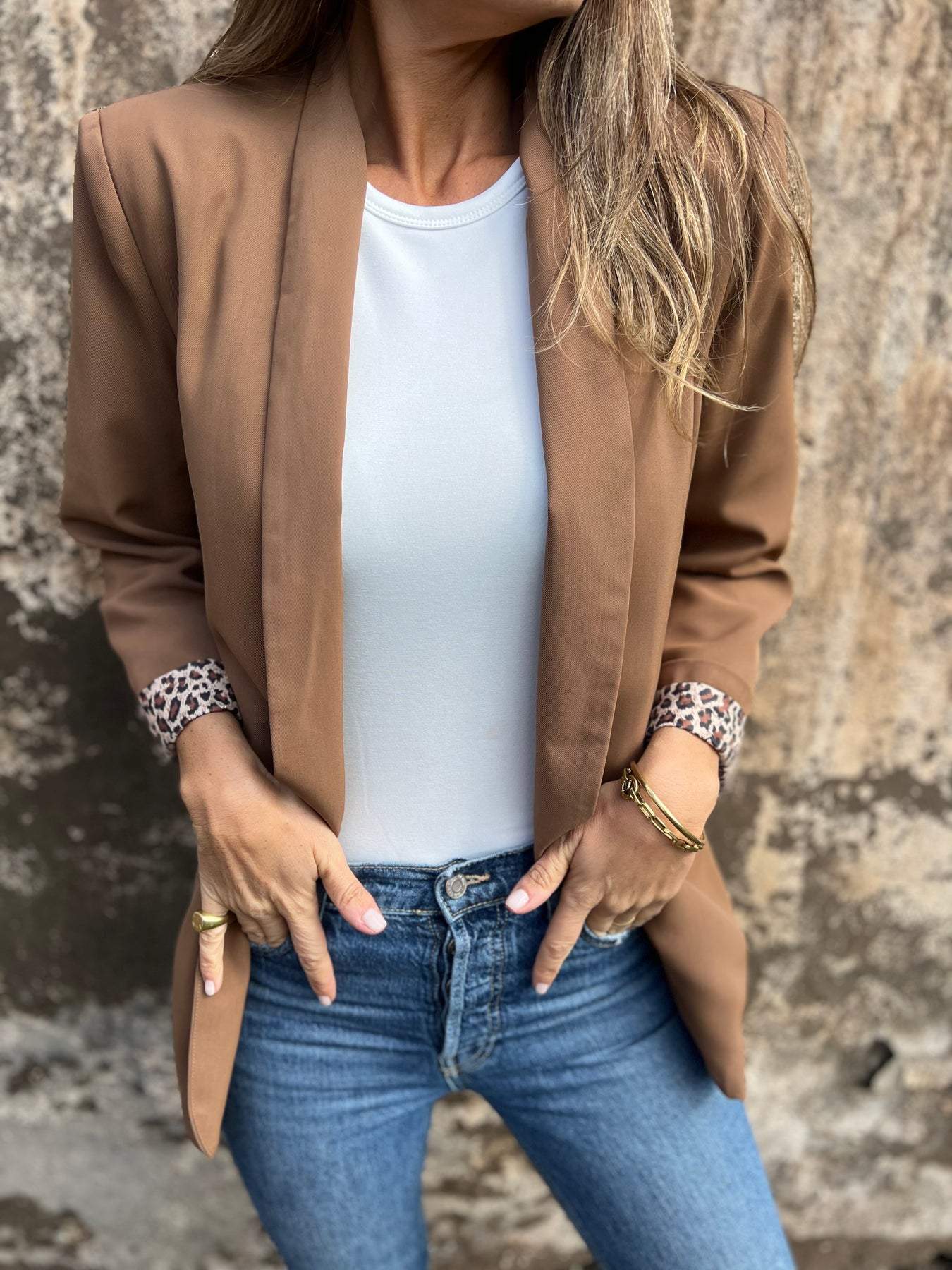 Street-Wave Leopard Print Lined Blazer for Women Bold Office Ready and Premium Style