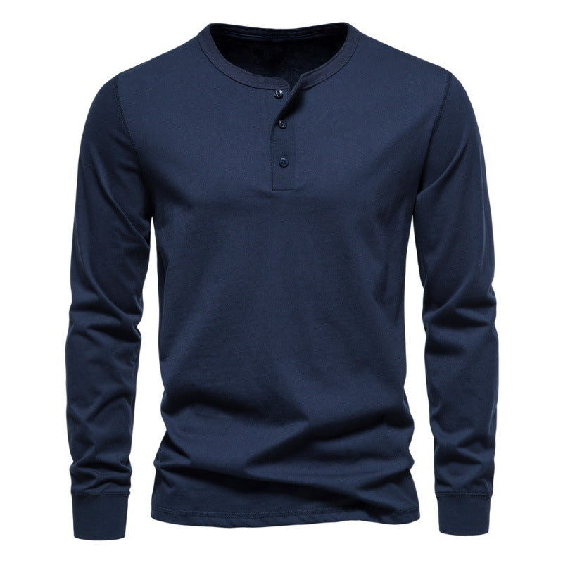 Street-wave Men's Long Sleeve Shirt With Button Closure For Breathable Comfort And Modern Design