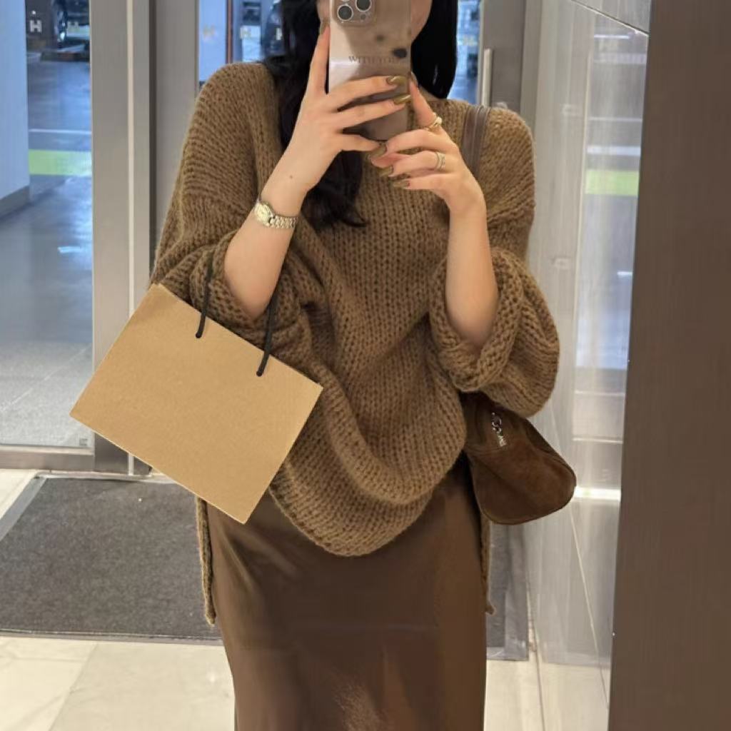 Streetwave Plus Size Cozy Chunky Knit Off Shoulder Sweater for Casual Comfort All Day Wear
