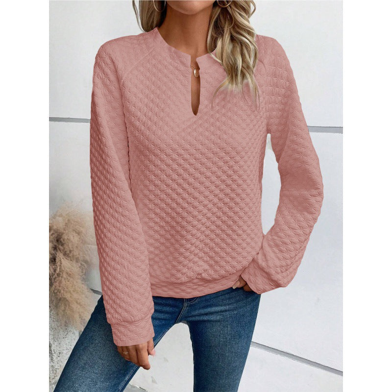 Street-wave Women's Quilted Pullover Cozy Breathable Fabric For Cool Day Wear Everyday Comfort