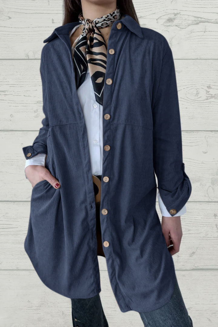 Street Wave Cordura Mid Length Coat With Lapel Collar For Urban Women Warm Stylish Outerwear