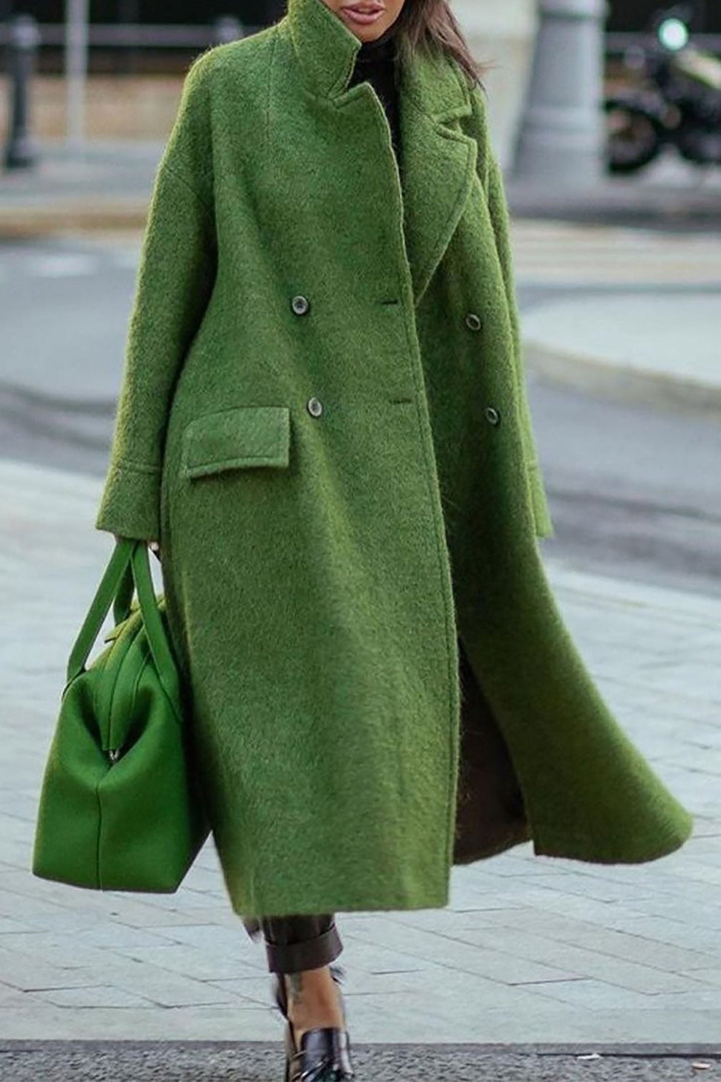 Street-Wave Teddy Coat For Women Long Double-Breasted Warmth And Luxury Effortlessly Chic Outerwear