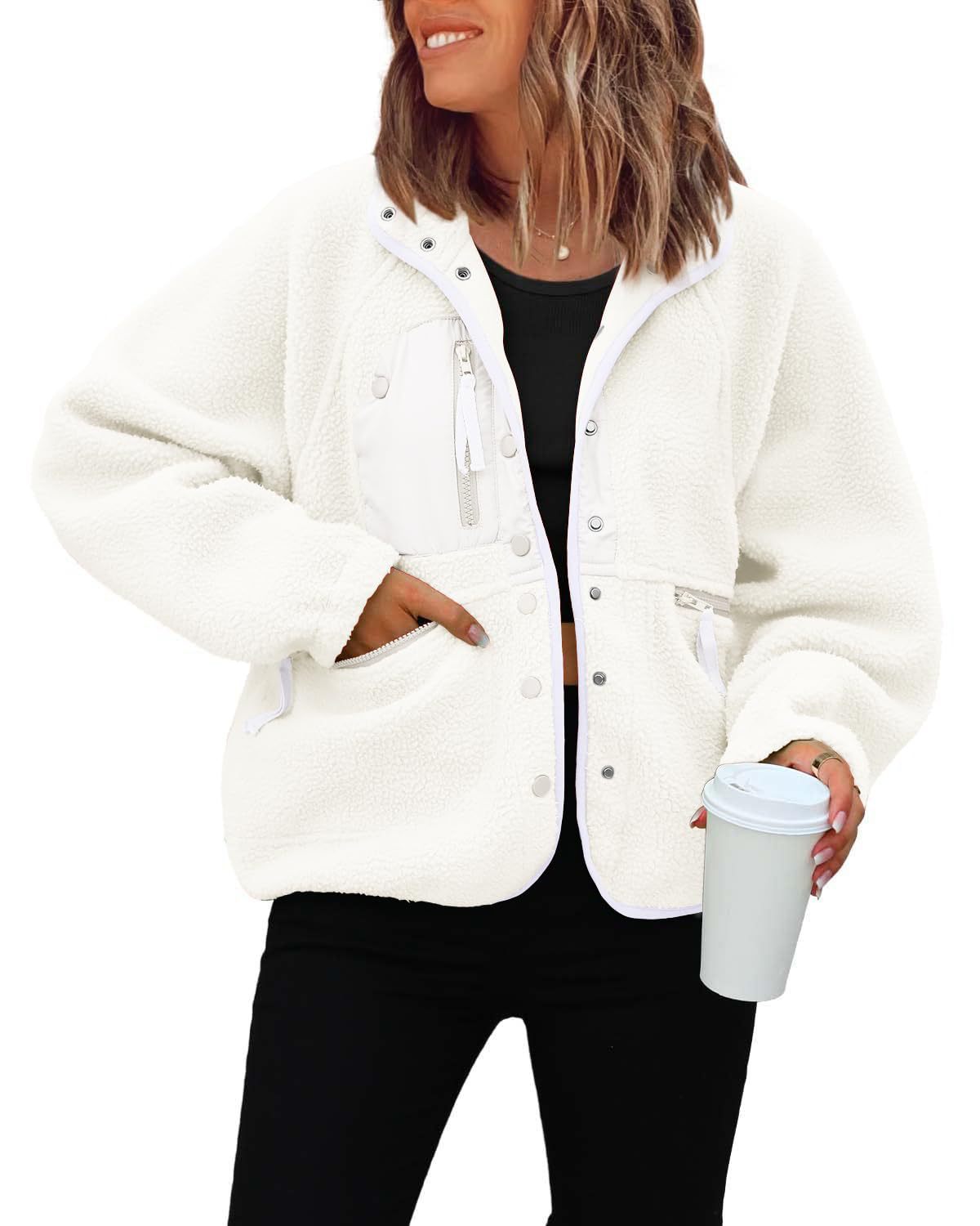 Street-Wave Cozy Fleece Jacket For Women With Practical Pockets And Warmth Soft Lined Comfort