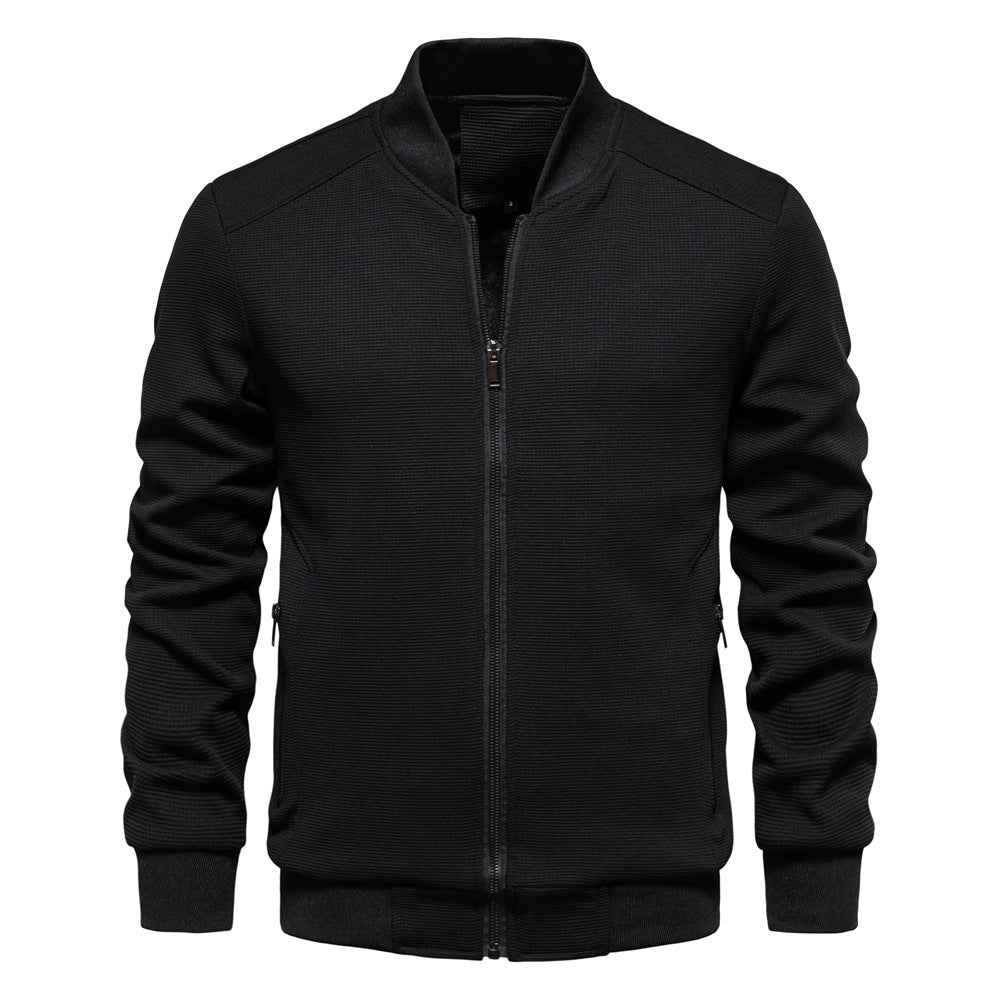 Street-Wave Mens Autumn Jacket Versatile Comfort With Zipper Pockets For The Modern Man