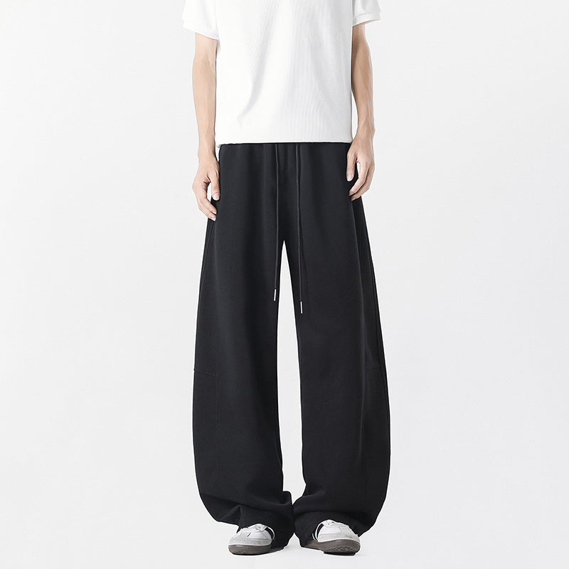 Streetwave Mens Wide Leg Lounge Pants With Elastic Waistband And Side Pockets For Comfort