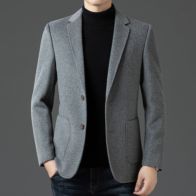 Nordisk Flair Men's Wool Blazer Slim Fit Notched Lapel Two Button Business Casual