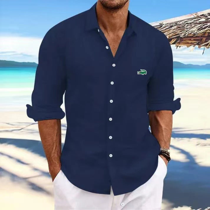 Street-wave Mens Casual Shirt Lightweight Breathable Modern Fit for Everyday Wear