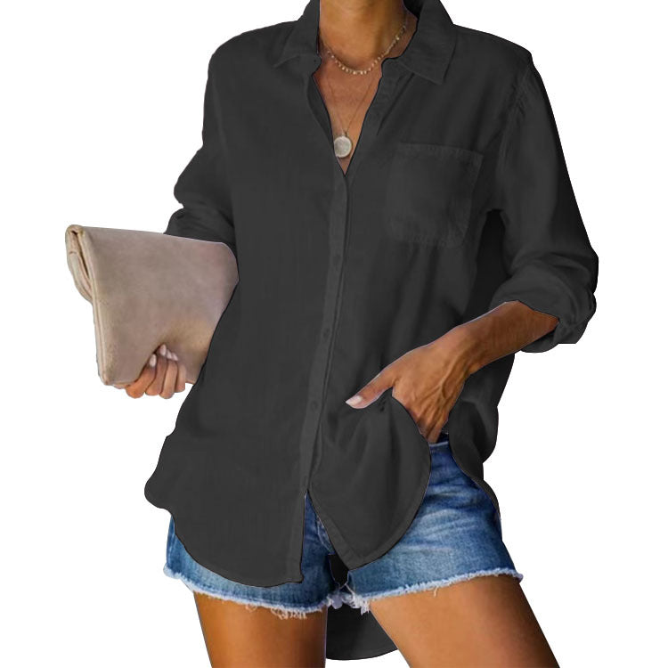 Women Lightweight Blouse Street-Wave Effortless Casual Wear in Soft Breathable Fabric Everyday Style