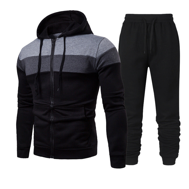 Street-wave Men's Color Block Tracksuit Set for Comfortable All Day Sporty Loungewear