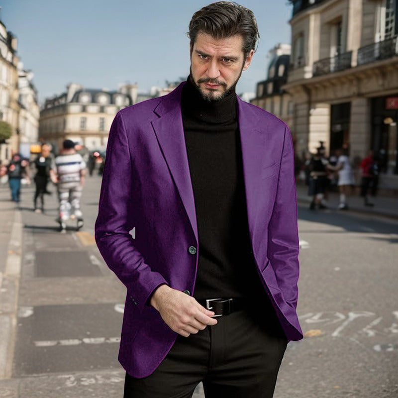 Street-Wave Men Elegant Single-Breasted Blazer For Formal Occasions Tailored Fit Premium Craftsmanship