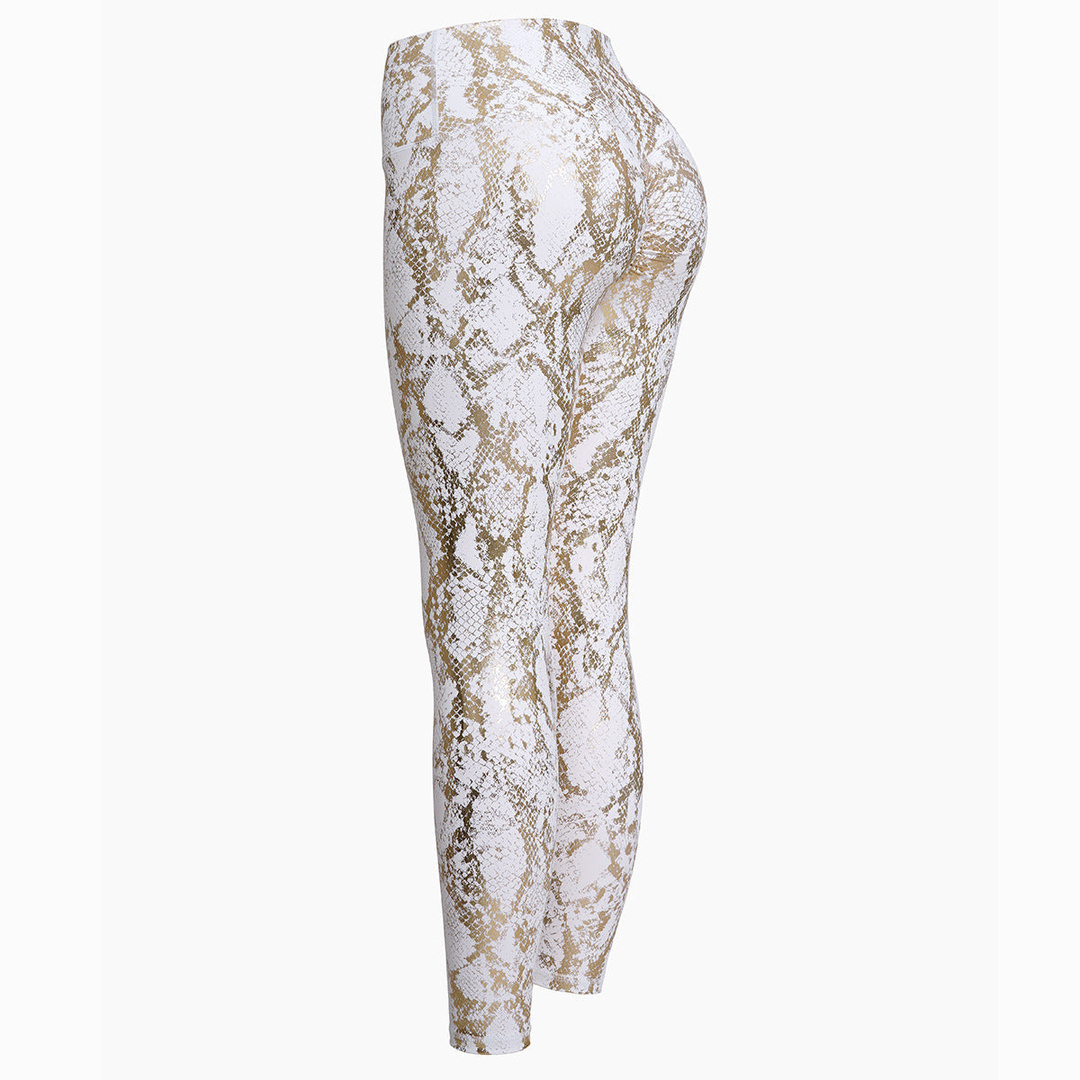 Street-wave Women Snake Print High Waist Leggings For Fitness And Everyday Comfort