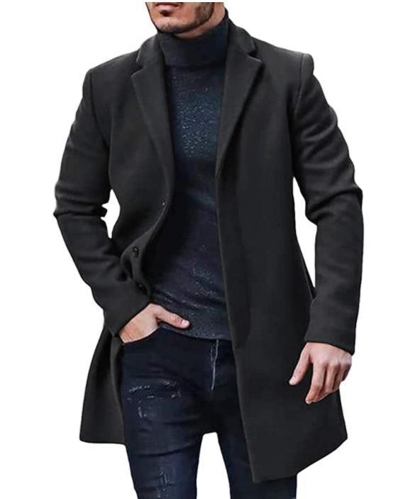 Street Wave Mens Elegant Timeless Wool Coat For Style Conscious Gents With Classic Silhouette