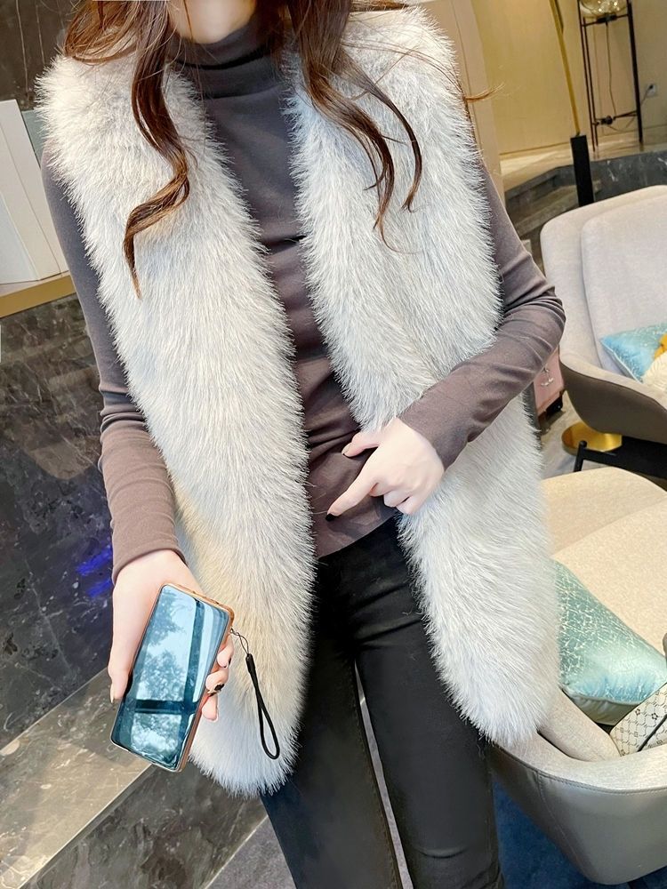 Street-Wave Faux Fur Vest For Women Luxurious Soft Comfort Warmth Chic Winter Layering