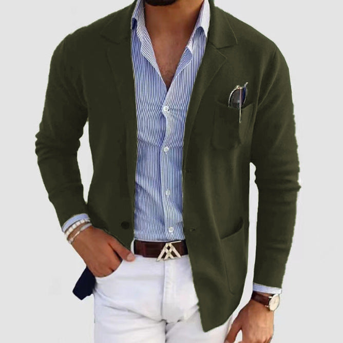 Men's Blazer Casual Elegant In Durable Cotton Blend By Street-wave For Modern Professionals