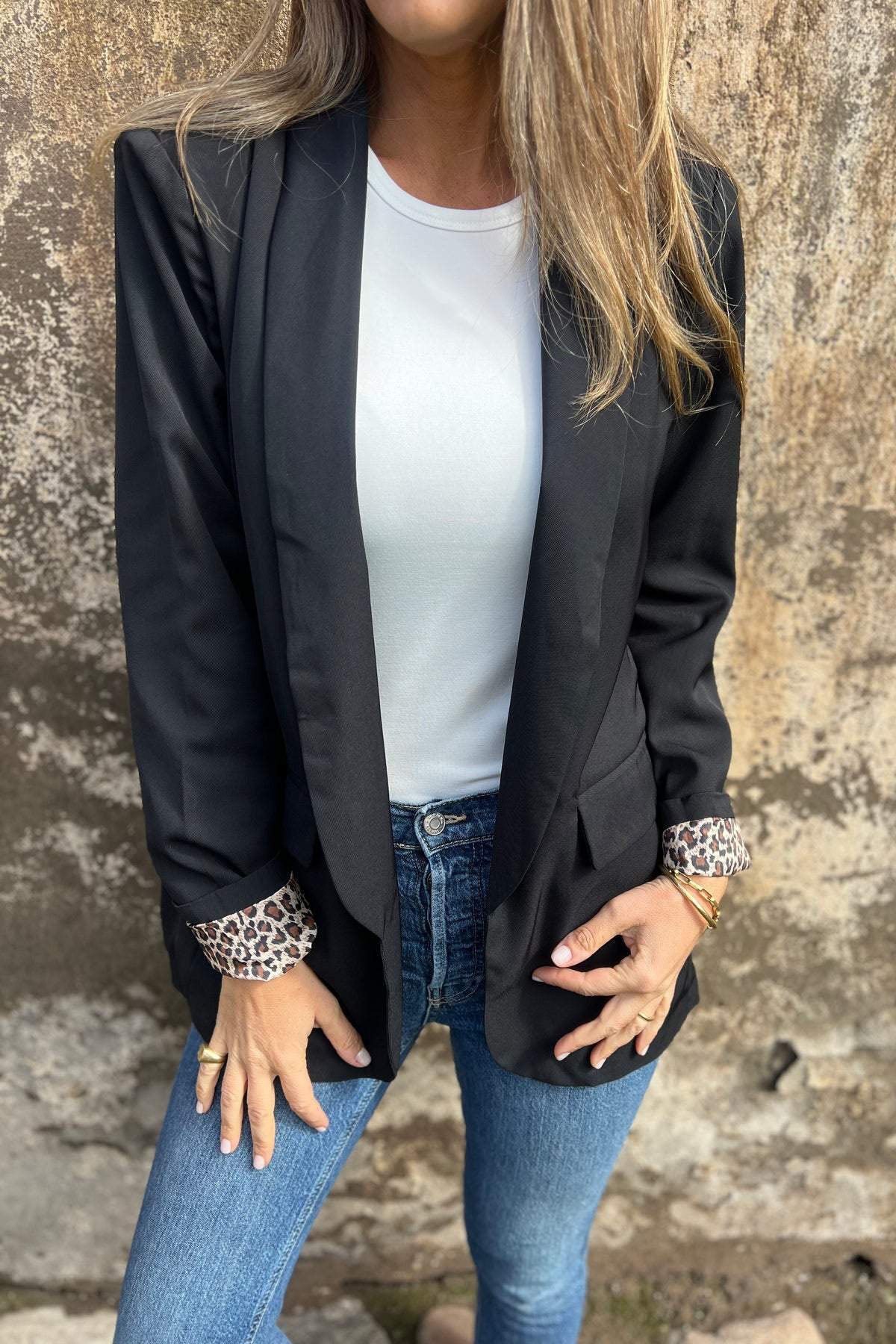 Street-Wave Leopard Print Lined Blazer for Women Bold Office Ready and Premium Style