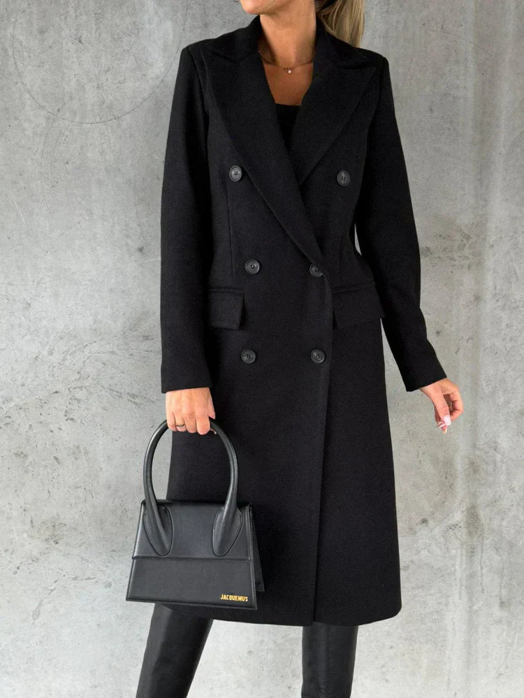 Street-wave Women's Elegant Wool Coat For Professionals And Fashion Lovers With All Day Comfort And Sophistication