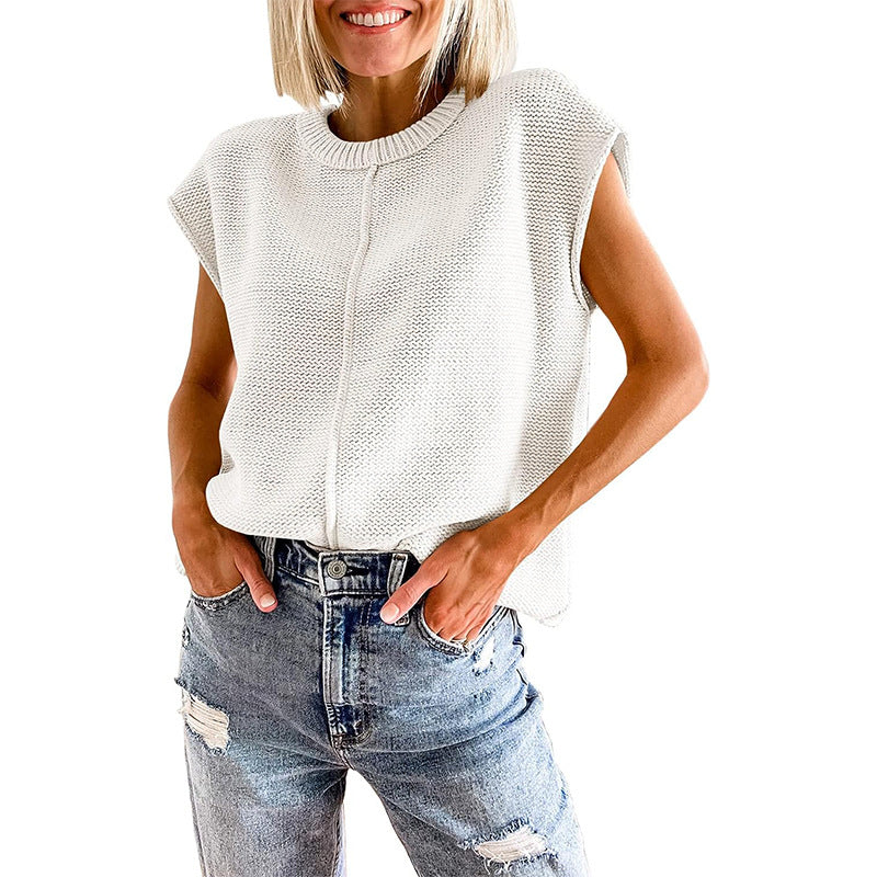 Street-wave Womens Knit Top Breathable Cotton For Stylish Women With Casual Elegant Look