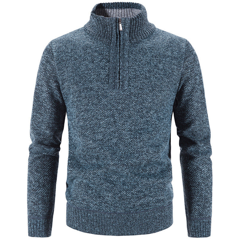 Street-Wave Mens Zip Neck Sweater With Elegant Zipper For Modern Style And Warmth