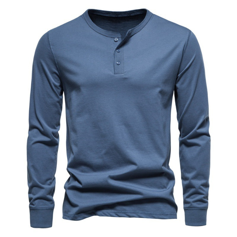 Street-wave Men's Long Sleeve Shirt With Button Closure For Breathable Comfort And Modern Design