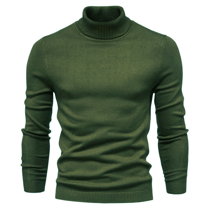 Street-Wave Men's Fine Wool Turtleneck Sweater for Cold Weather Premium Comfort and Timeless Style