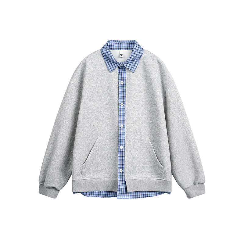 Street-Wave Women's Oversized Hoodie With Shirt Collar Casual Comfort And Modern Style