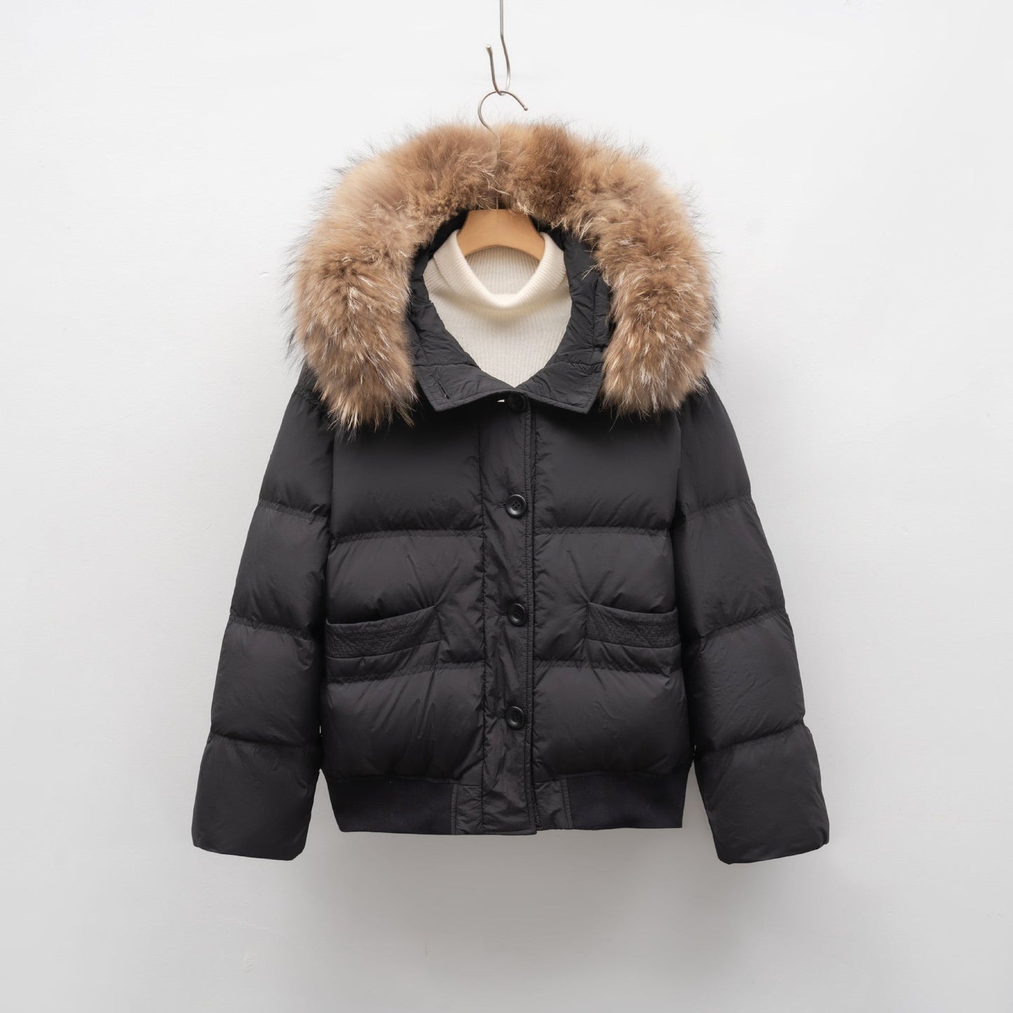 Street-Wave Women's Warm Winter Coat With Removable Fur Collar For Cold Weather Everyday Wear