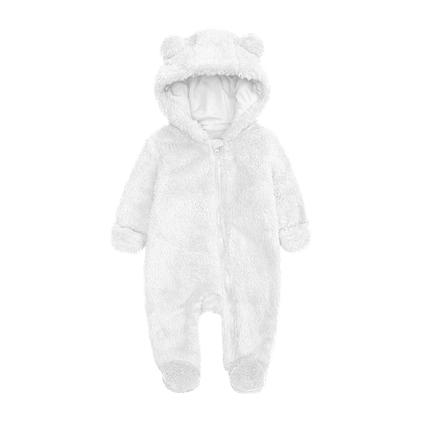 Street-wave Toddler Fleece Hooded Onesie Cozy Warm Winter Coverall For Toddlers Weatherproof