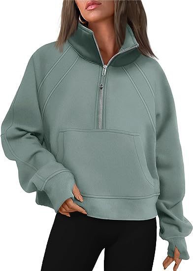 Street-wave Women High Collar Zip Pullover Fleece For Active Athleisure Comfort And Warmth
