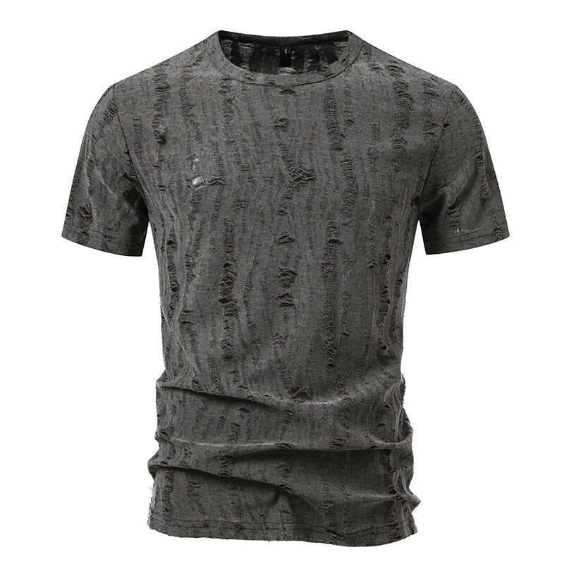 Mens Structured Vintage T Shirt Street-wave Premium Comfort Breathable Cotton Tee