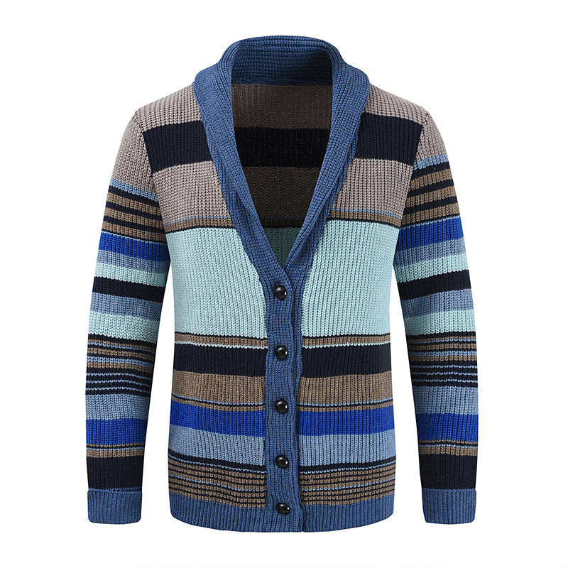 Street-wave Women's Multicolor Knit Cardigan With Cozy Warmth For Everyday Style