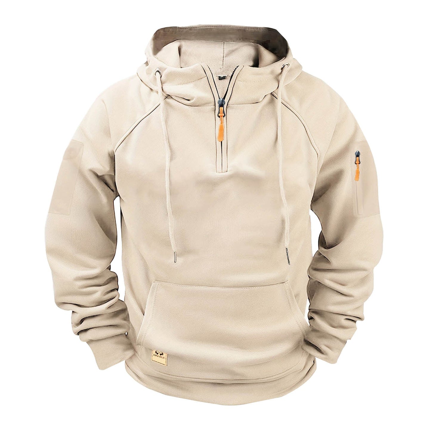 Street-wave Men's Zip Hoodie Sweatshirt With Front Kangaroo Pocket And Adjustable Hood