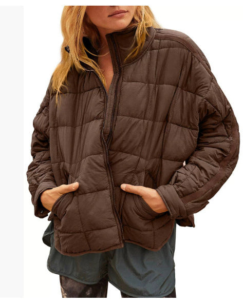 Streetwave Women Lightweight Puffer Jacket With High Collar And Practical Pockets