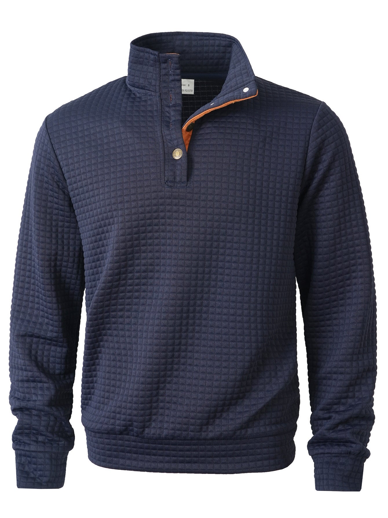 Street-wave Men's Quilted Pullover With Stand Collar For Stylish Warmth And Comfort