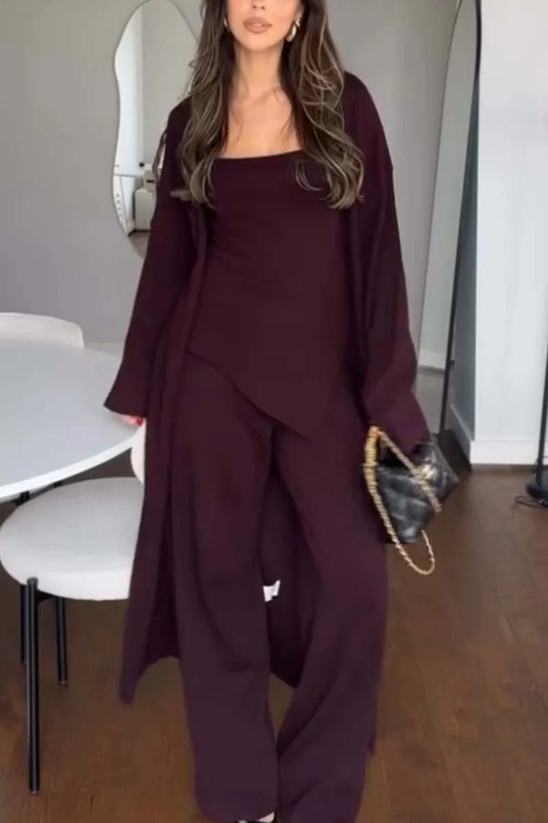 Street-Wave Womens Knit Jumpsuit Set Soft Cozy Comfort for Everyday Chic Versatile Wardrobe