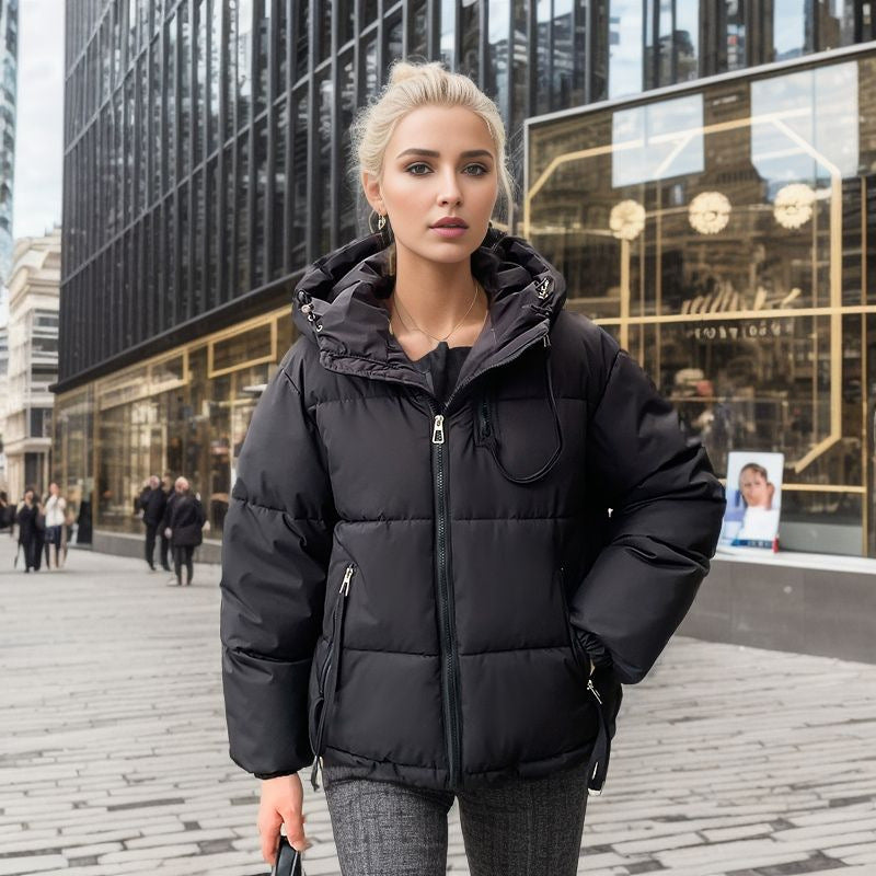 Streetwave Puffer Jacket For Women With Adjustable Hood And Thick Insulation For Winter