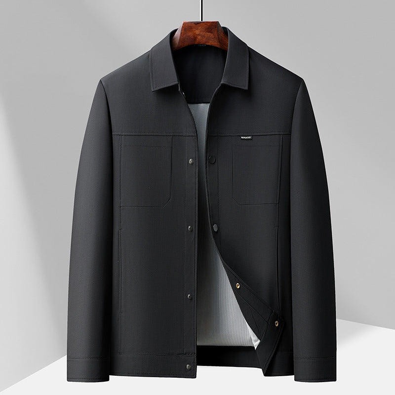 Nordisk Flair Men's Casual Jacket Regular Fit With Lapel Collar Snap Button Closure And Four Pockets