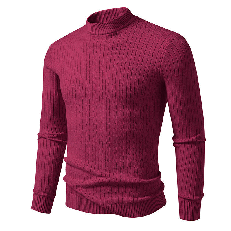 Mens Cable Knit Turtleneck Sweater Streetwave Warm Cozy Premium Quality Classic Fit For Men