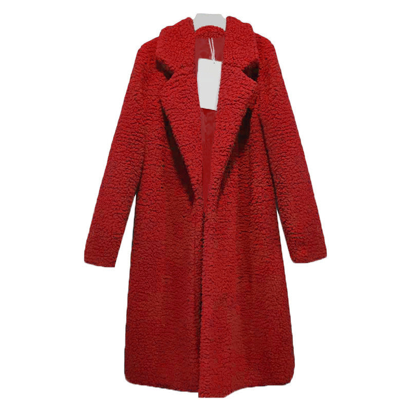 Street-wave Women’s Cozy Open-Front Casual Coat For Everyday Chic And Plush Warmth
