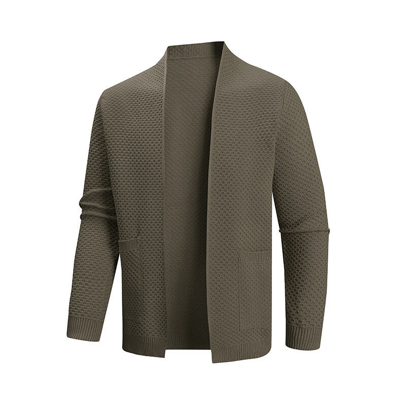 Streetwave Premium Mens Cardigan With Modern Textured Pattern And Practical Pockets For Men